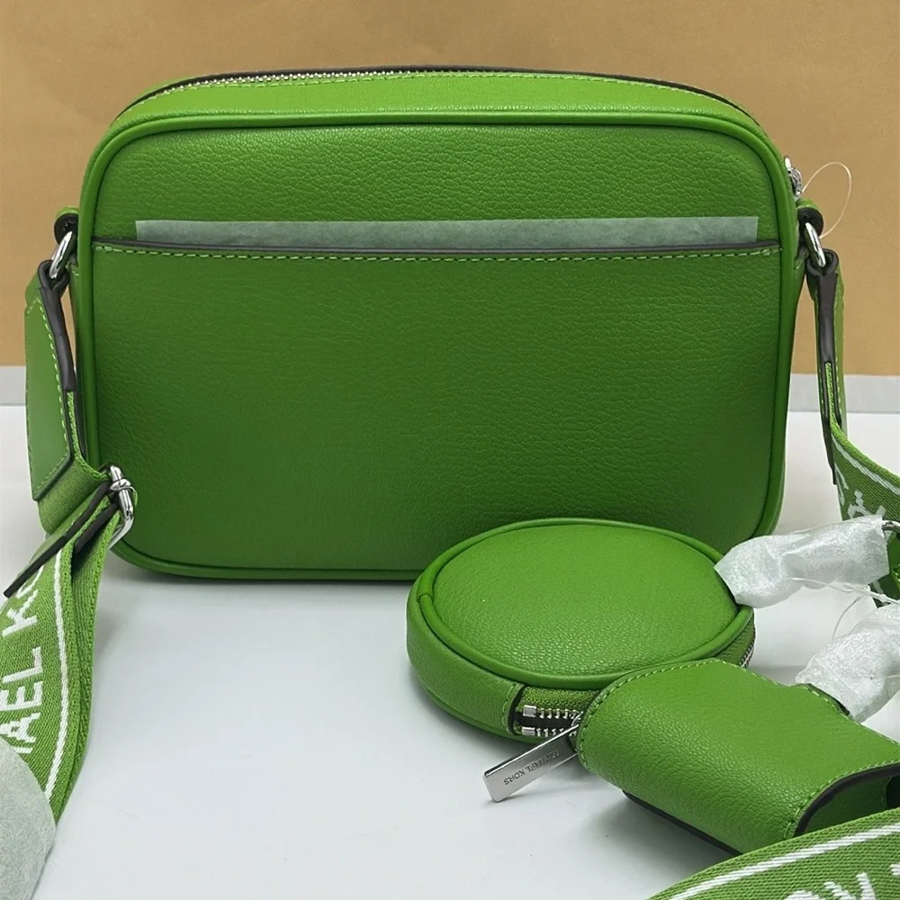 Michael Kors Jet Set Leather Medium Crossbody Bag with Case for Apple Airpods Pr - Picture 7 of 16